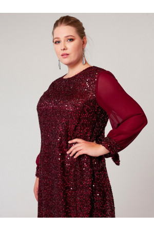 BAF022B бордовое с пайетками закрытое от To Be Bride