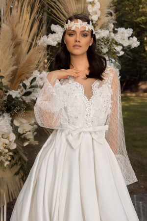 25720 Malva атласное с пышной юбкой